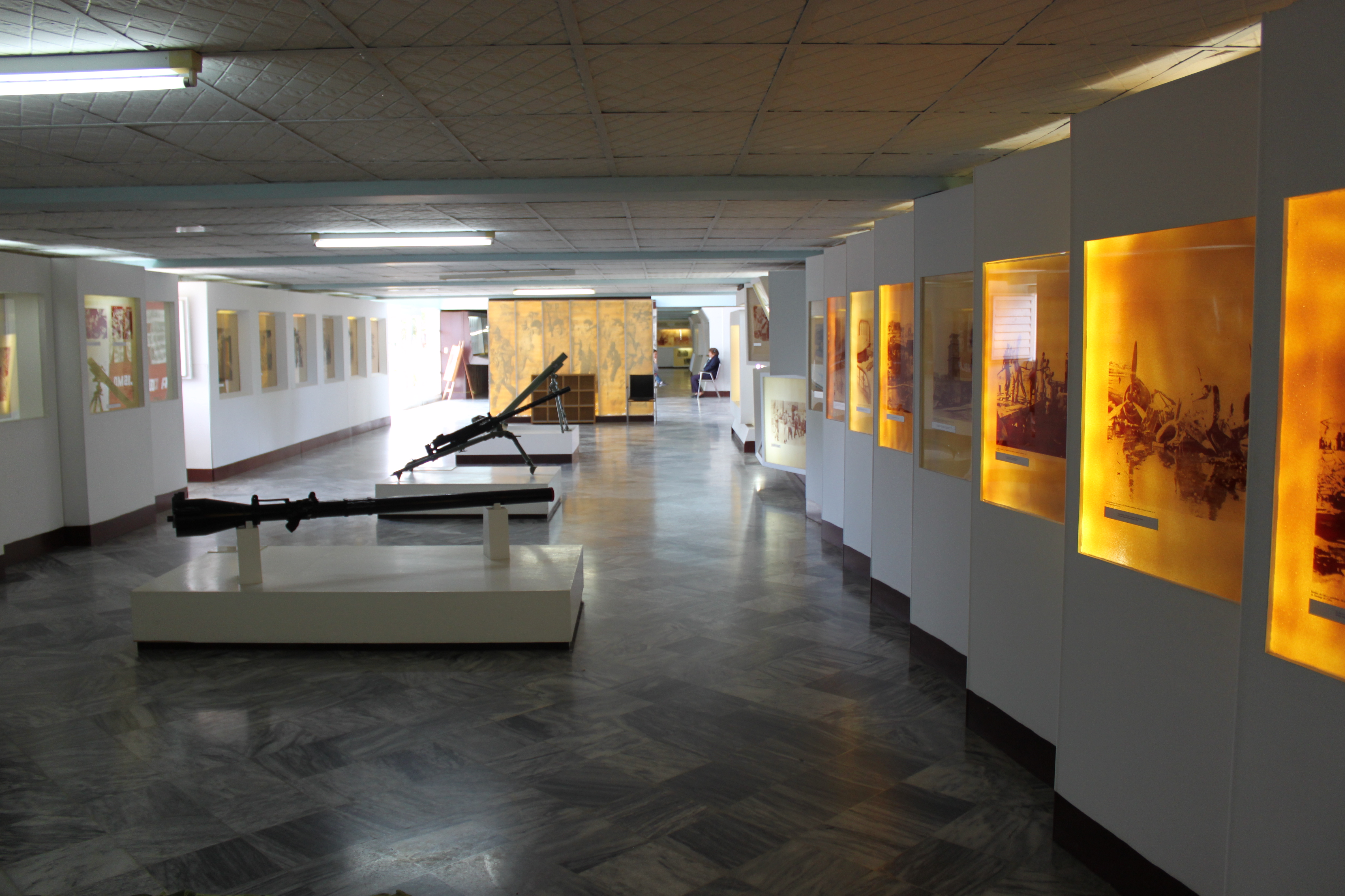 A view down the hall of the Museo of Playa Giróm